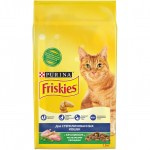 Сухой корм Friskies для стерилизованных кошек и кастрированных котов с кроликом и полезными овощами, 1,5 кг